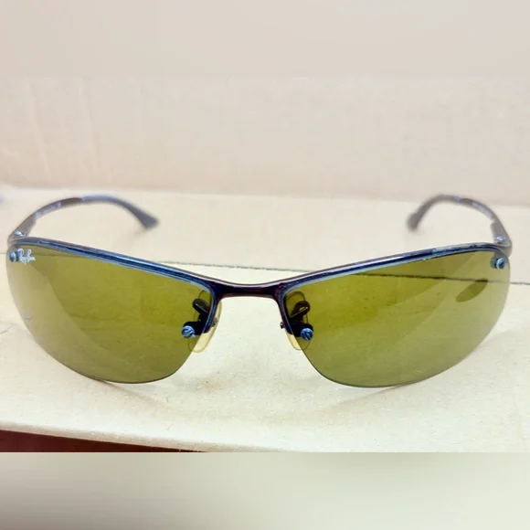Ray-Ban TOP BAR RB3179 014/73 63◻︎15 Bronze Frame Green Lens Made In Italy - Picture 1 of 7